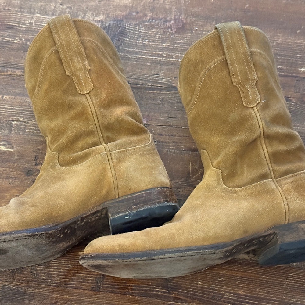 Tecovas Men's Brown Suede 9D 97003 Leather Western Boots - Picture 5 of 8